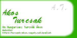 akos turcsak business card